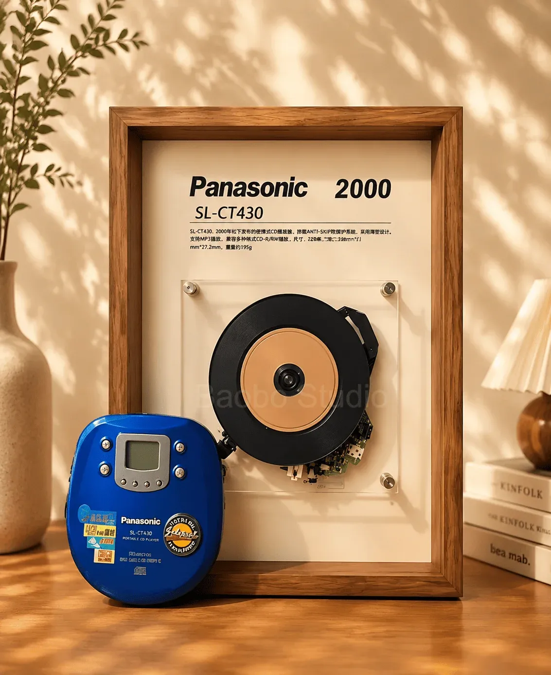 Panasonic SL-CT430 restored and framed as playable wall art