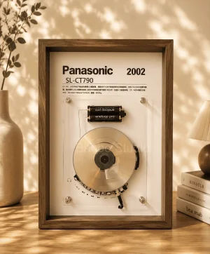 img_1815 Panasonic SL CT790 CD Frame restored vintage audio player in wooden display frame