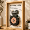 Panasonic MASH SL-S400 CD Frame - restored vintage audio player in wooden display frame