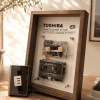 Toshiba KT-V760 Cassette Frame - restored vintage audio player in wooden display frame