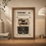 Framed Toshiba KT-V760 Cassette Player – Restored & Fully Playable Wall Art
