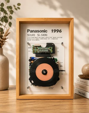 panasonic-mash-sl-s400-cd-frame-cover Panasonic MASH SL-S400 restored CD player framed as playable wall art - cover photo