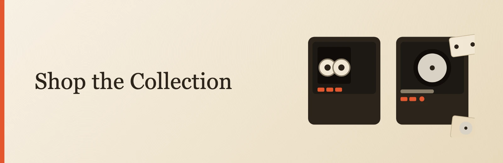 Shop the Collection — restored vintage cassette and CD players