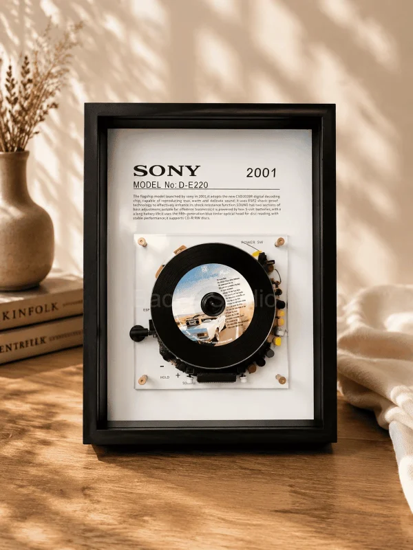 sony-d-e220-cd-frame-cover Sony D-E220 restored CD player framed as playable wall art - cover photo