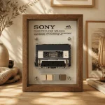 Sony Walkman WM-EX615 restored cassette player framed as playable wall art - cover photo
