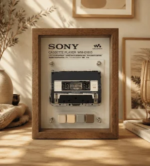 Sony Walkman WM-EX615 restored cassette player framed as playable wall art - cover photo