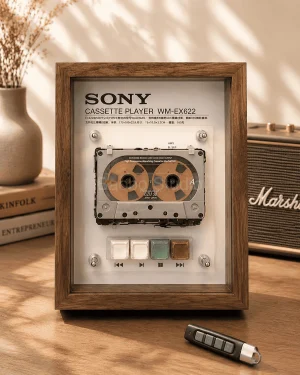 Sony Walkman WM-EX622 restored cassette player framed as playable wall art - cover photo