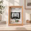 aiwa px570 cassette player frame wall art Aiwa PX570 restored cassette player in a wooden display frame, styled as retro wall art