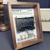 Framed Sony Walkman WM-EX77 cassette player wall art — angled view